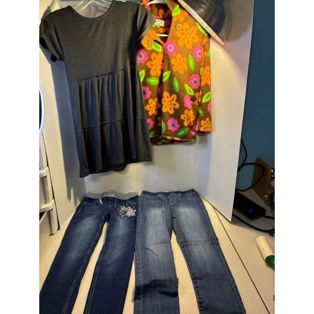 Jeans, dress, Handemade pull over size 8